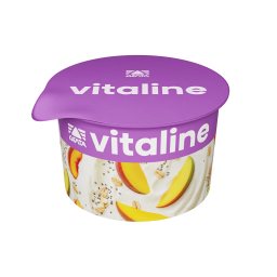 VITALINE | Επιδόρπιο Γιαουρτιού Μάνγκο Ροδάκινο Chia Βρώμη 2x170g