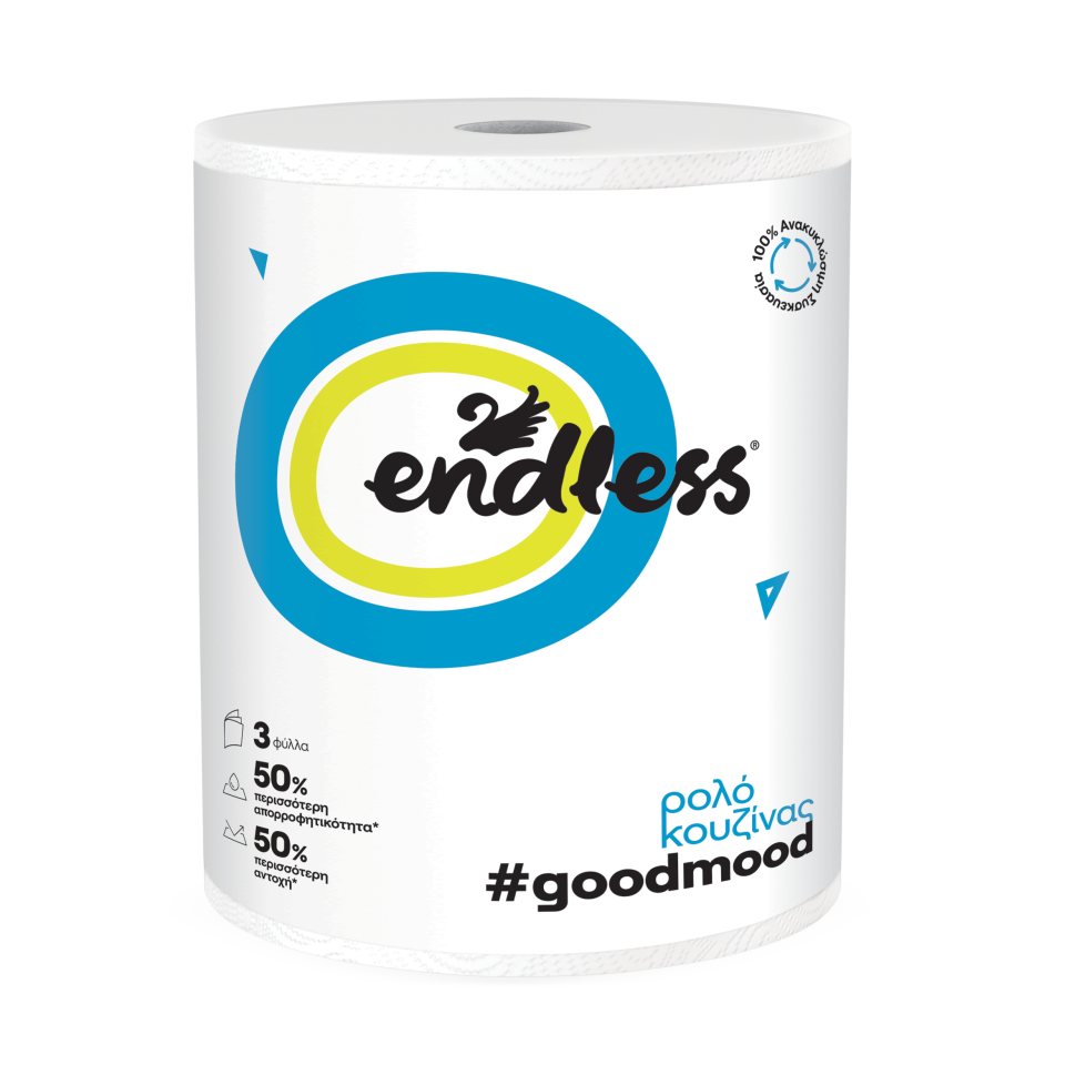 ENDLESS Χαρτί Κουζίνας Good Mood 3 Φύλλα 580g