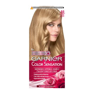 COLOR SENSATION | ΒΑΦΗ ΜΑΛΛΙΩΝ ΣΕΤ 8.0 ΞΑΝΘΟ ΑΝΟΙΧΤΟ 60 ML