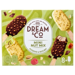 DREAM & CO | Παγωτό Ξυλάκι Φιστίκι Φουντούκι 8x37g
