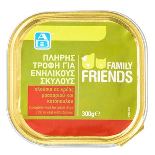 FAMILY FRIENDS | Σκυλοτροφή Σε Κονσέρβα Alu Βοδινό/Κοτόπουλο 300 gr