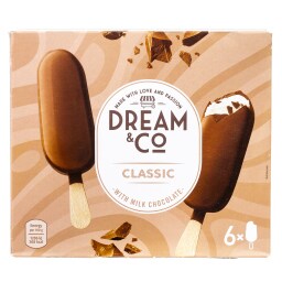 DREAM & CO | Παγωτό Ξυλάκι Classic Σοκολάτα 6x84g