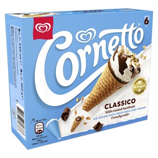CORNETTO | Παγωτό Χωνάκι  6X60gr