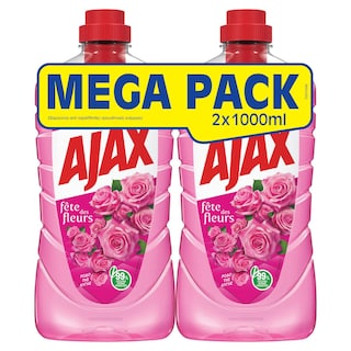 AJAX | Καθαριστικό Πατώματος Γιορτή Λουλουδιών Ρόδο της Αυγής 2x1lt