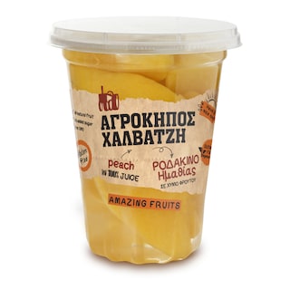 ΑΓΡΟΚΗΠΟΣ ΧΑΛΒΑΤΖΗ | Φρουτοσαλάτα Ροδάκινο σε Χυμό Φρούτου 400 gr