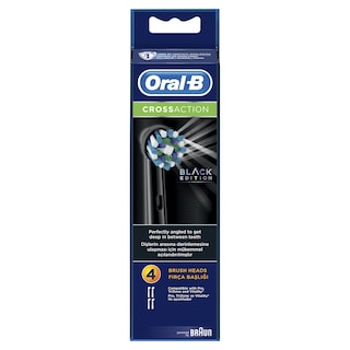 ORAL B | Ανταλλακτικές Κεφαλές Cross Action Black Edition 4 Τεμάχια