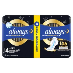 ALWAYS | Σερβιέτες Ultra Secure Night 12 Τεμάχια