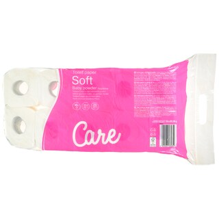 CARE | Χαρτί Υγείας Υγείας Baby Powder 3 Φύλλα 10 Ρολά 899g