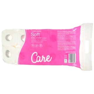 CARE | Χαρτί Υγείας Υγείας Baby Powder 3 Φύλλα 10 Ρολά 899g