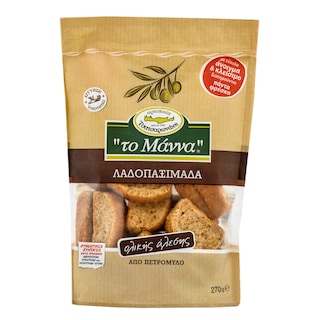 ΜΑΝΝΑ | Λαδοπαξίμαδα Ολικής Άλεσης Πετρόμυλου 270g