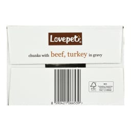 LOVEPET | Σκυλοτροφή Βοδινό και Γαλοπούλα σε Σάλτσα 12x100g