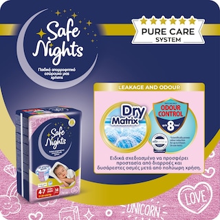 SAFE NIGHTS | Εσώρουχο Kids Pants Κορίτσι 4-7 Ετών 14 Τεμάχια