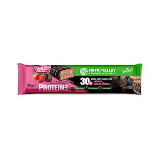 NUTRI VALLEY | Μπάρα Πρωτεΐνης Φράουλα 80g