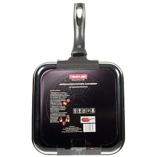 NEOFLAM | NEOFLAM GRILL PAN 24CM BLACK RED