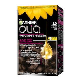 OLIA | Βαφή Μαλλιών Νο5.0 Καστανό Ανοιχτό 1 Τεμάχιο