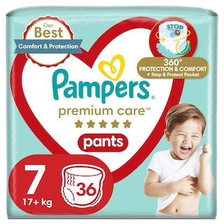 PAMPERS | Πάνες Βρακάκι Μωρού Premium Care Pants Νο7 36 Τεμάχια