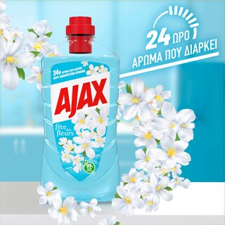 AJAX | Υγρό Καθαρισμού Fete Des Fleurs Γιασεμί 1lt 1+1 Δώρο