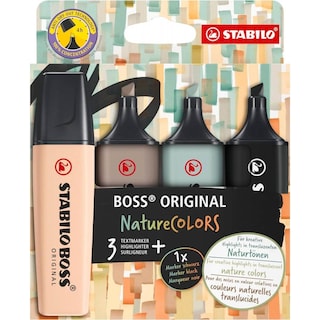 STABILO | Σετ Μαρκαδόροι Υπογράμμισης Boss Nature 4 Τεμάχια