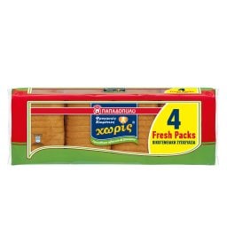 ΠΑΠΑΔΟΠΟΥΛΟΥ | Φρυγανιές Σίτου Χωρίς 4x80g