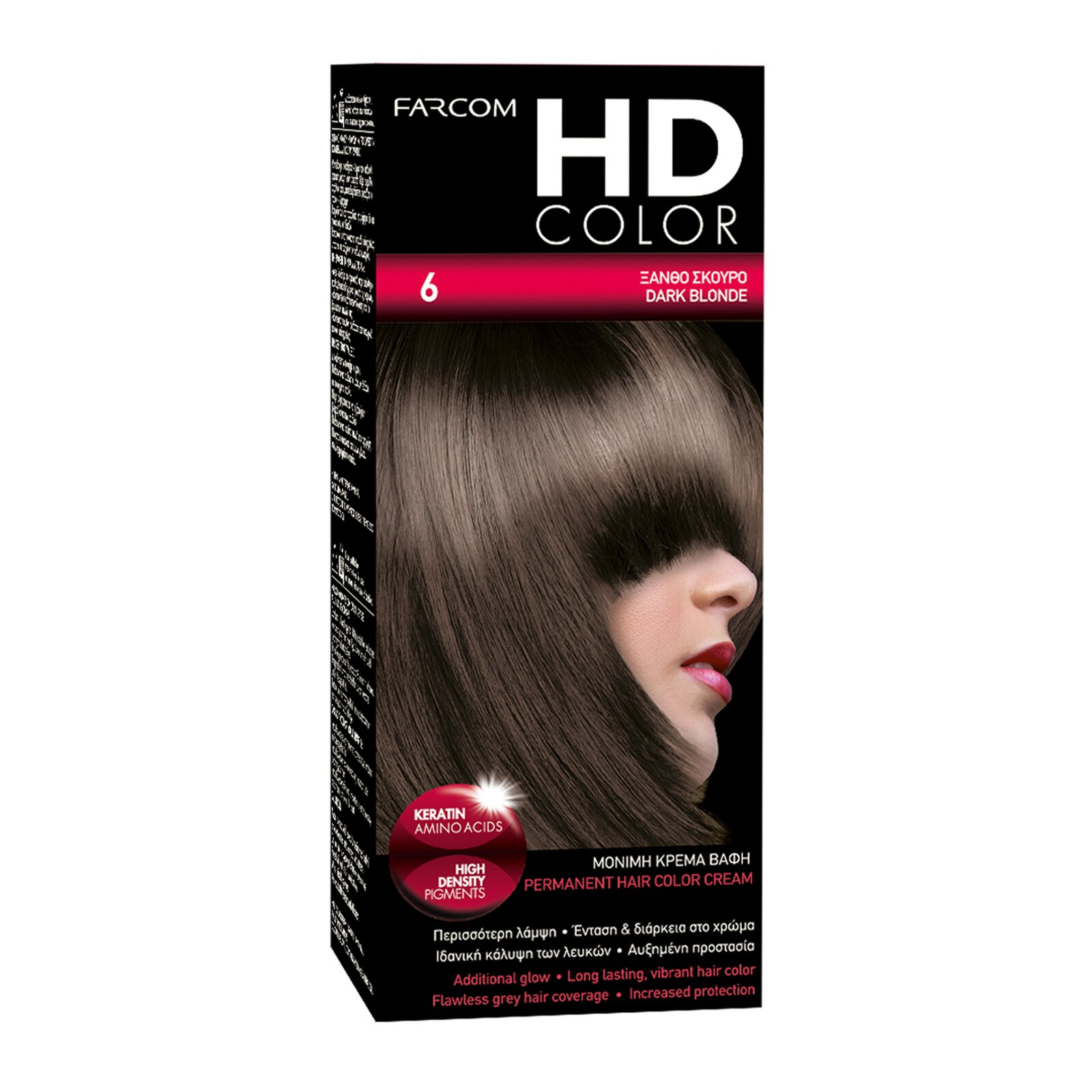 HDCOLOR Βαφή Μαλλιών Νο6 Ξανθό Σκούρο 1 Τεμάχιο