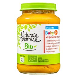 NATURES PROMISE BIO | Παιδική Τροφή Bio Πουρές Λαχανικών με Μοσχάρι 190g