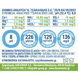 ΘΕΟΝΗ | Νερό Φυσικό Μεταλλικό Φιάλη 500ml