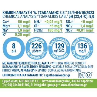 ΘΕΟΝΗ | Νερό Φυσικό Μεταλλικό Φιάλη 500ml