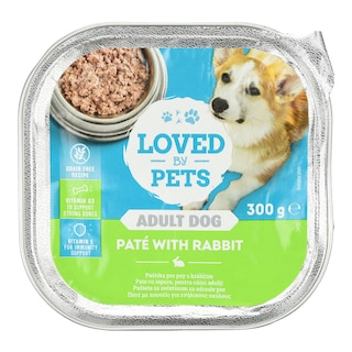 LOVED BY PETS | Σκυλοτροφή Κουνέλι Πατέ 300g