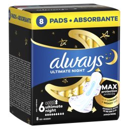 ALWAYS | Σερβιέτες Ultimate Maxi Night 8 Τεμάχια