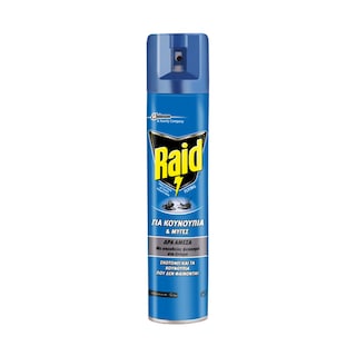 RAID | Εντομοκτόνο Spray Κουνούπια Μύγες 300ml