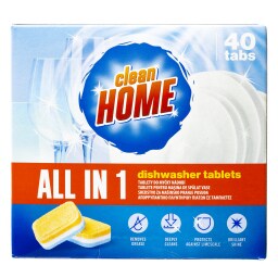 CLEAN HOME | Κάψουλες Πλυντηρίου Πιάτων Allin1 40 Tεμάχια