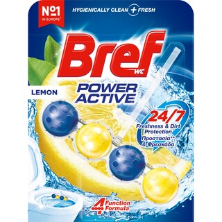 BREF | POWER ACTIVE | TOILET FRESHNER LEMON 50GR