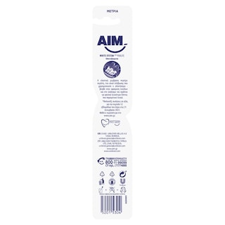 AIM | WHITE SYSTEM | Οδοντόβουρτσα White System Μέτρια 1 Τεμάχιο