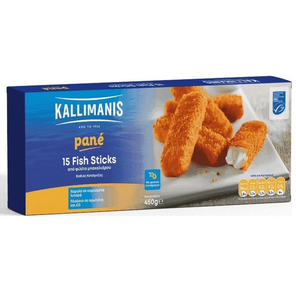 KALLIMANIS Fish Sticks Φιλέτο Μπακαλιάρου 450g