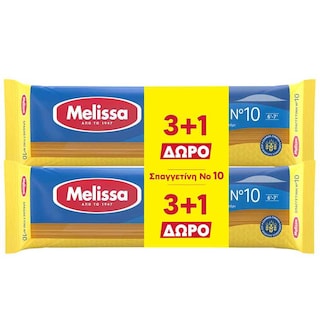 ΜΕΛΙΣΣΑ | Σπαγγέτι Νο10 4x500g 3+1 Δώρο
