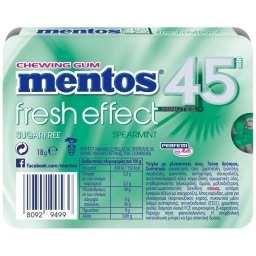 MENTOS | 45 MINUTES | Τσίχλες 45 Minutes Δυόσμος 18g