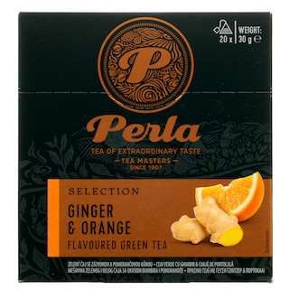 PERLA BEVERAGES | Τσάι Πράσινο Τζίντζερ Πορτοκάλι 20x1.5g