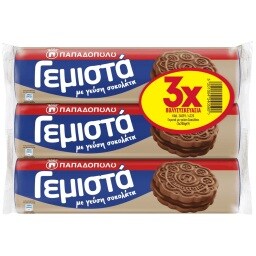 ΠΑΠΑΔΟΠΟΥΛΟΥ | Μπισκότα Γεμιστά Σοκολάτα 3x200g