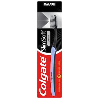 COLGATE | Οδοντόβουρτσα Slim Soft Charcoal Μαλακή 1 Τεμάχιο