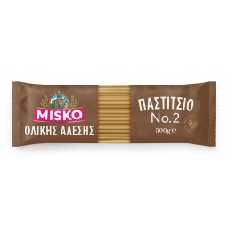 MISKO | Μακαρόνια Παστίτσιο Ολικής Άλεσης 500gr