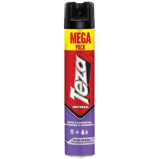 TEZA | Εντομοκτόνο Spray Universal 2σε1 Ιπτάμενα & Έρποντα 580ml