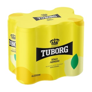 TUBORG | Σόδα Λεμόνι Κουτί 6x330ml