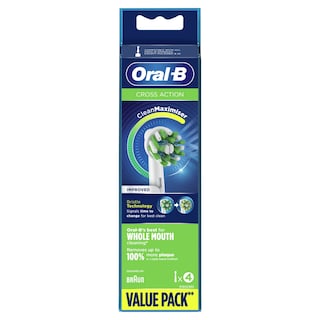 ORAL B | Ανταλλακτικές Κεφαλές Cross Action 4 Τεμάχια