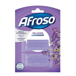 AFROSO | Καθαριστικό Block Τουαλέτας Relaxing Lavender 2x40g