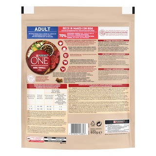 PURINA ONE | Σκυλοτροφή One Mini Adult Βοδινό Με Ρύζι 800 gr