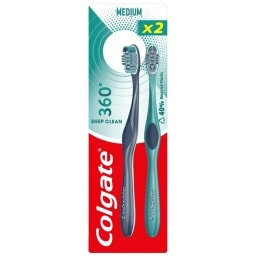 COLGATE | Οδοντόβουρτσα 360 Medium 2 Τεμάχια