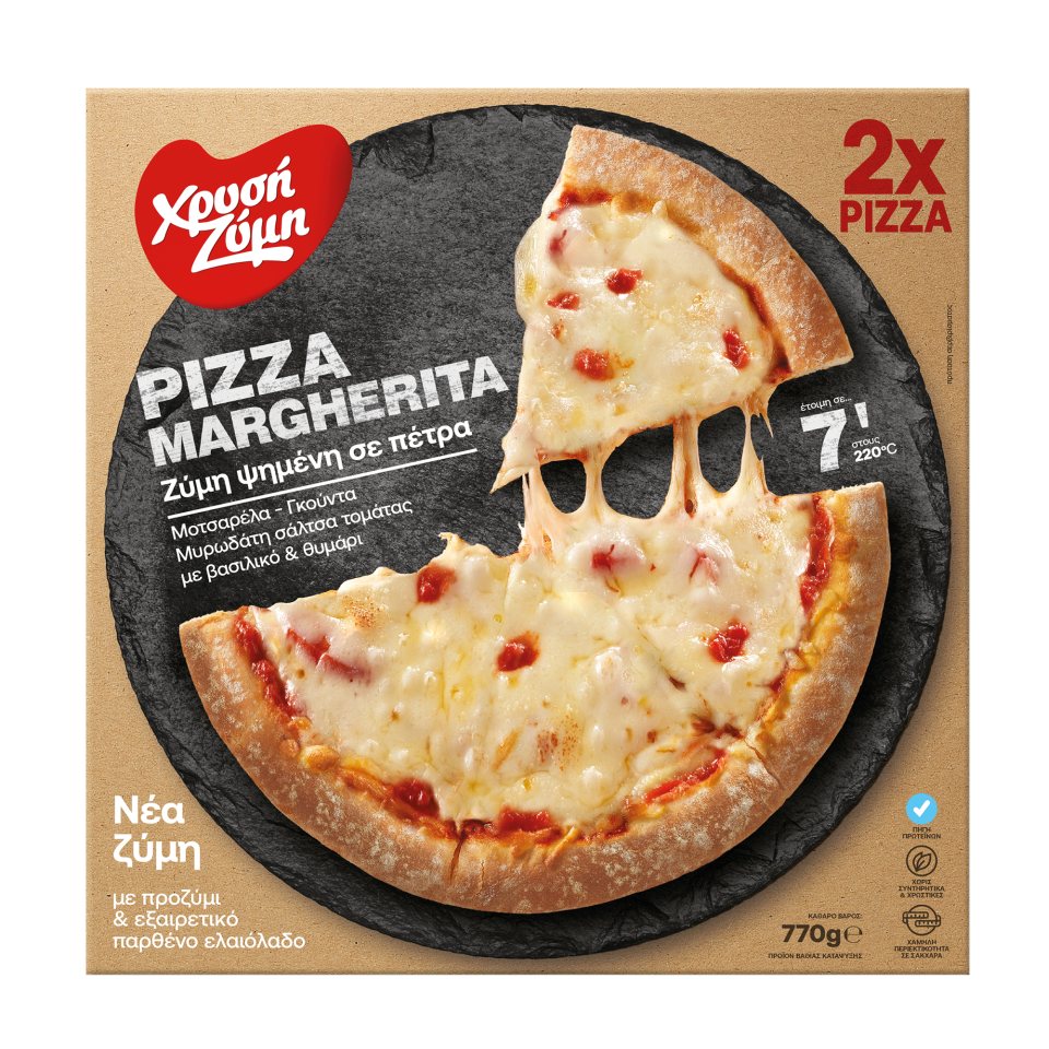 ΧΡΥΣΗ ΖΥΜΗ Πίτσα Μαργαρίτα 2x385g