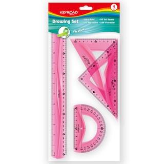 KEYROAD | Σετ Γεωμετρίας Flexible 4 Τεμάχια