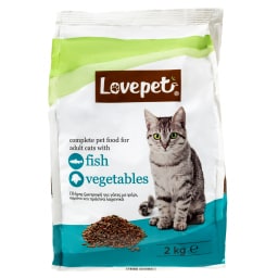 LOVEPET | Γατοτροφή Ψάρι Καρότο Λαχανικά 2kg