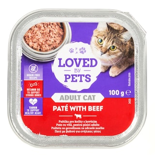 LOVED BY PETS | Γατοτροφή Πατέ Βοδινό 100g